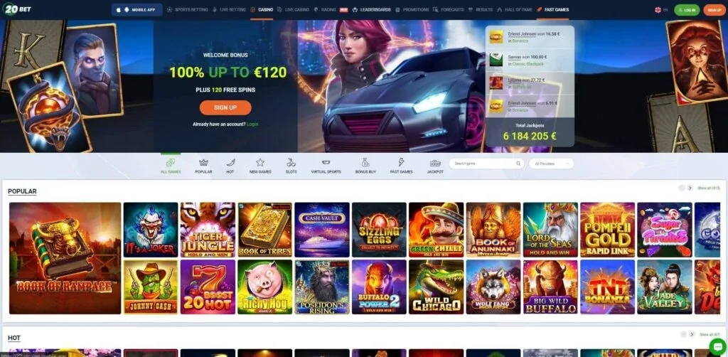 20 bet casino