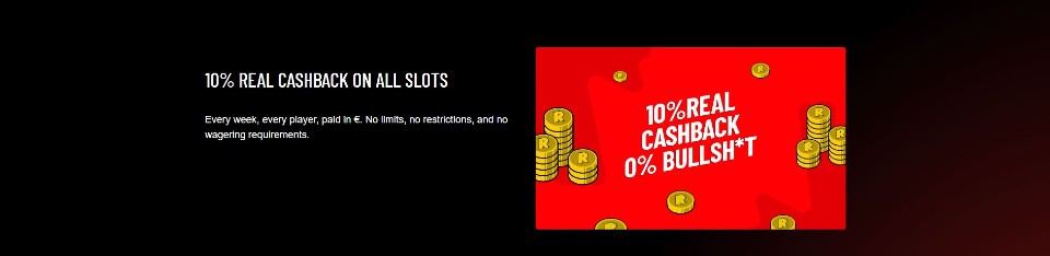 Kuvankaappaus Refuel Casinon cashback-tarjouksesta