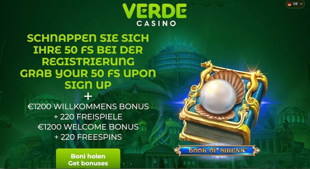 Verde Casino Bonus