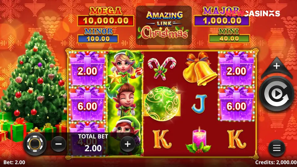 amazing link christmas slot gameplay