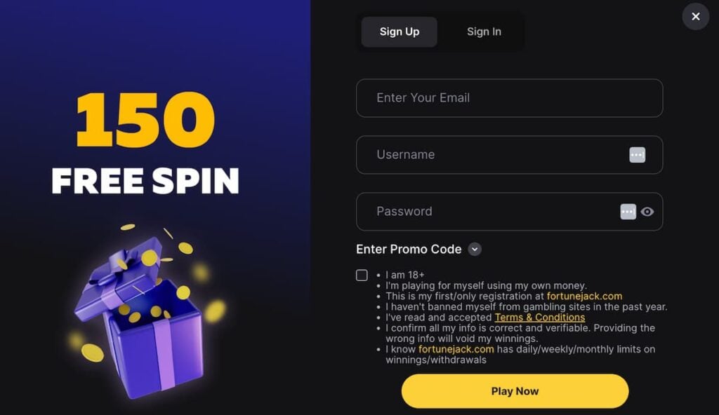 Fortune Jack 150 Freespins