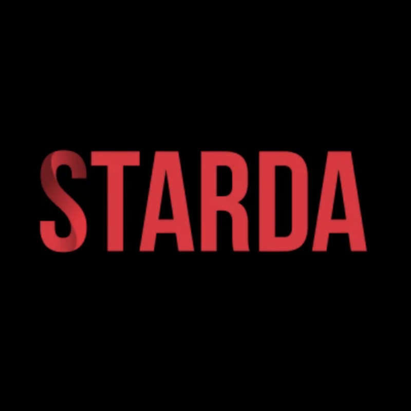 Screenshot der Starda Casino Homepage mit hervorgehobenem Bonusbereich