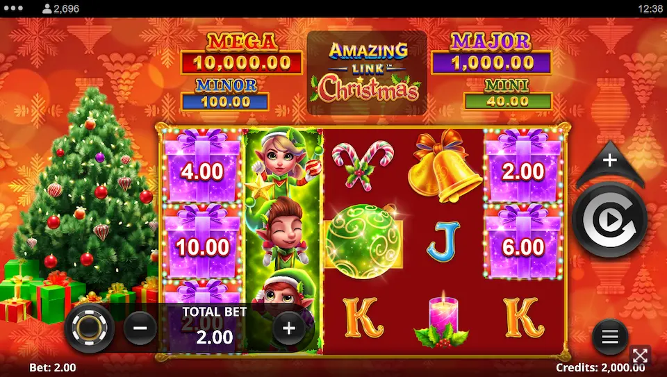 amazing link christmas slot gameplay