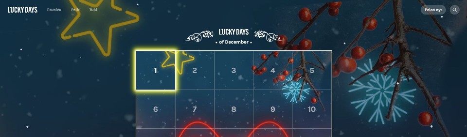 Lucky Days Casinon joulukalenteri