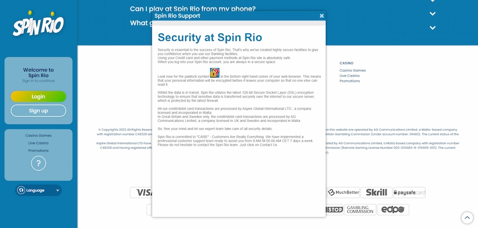 spin rio security
