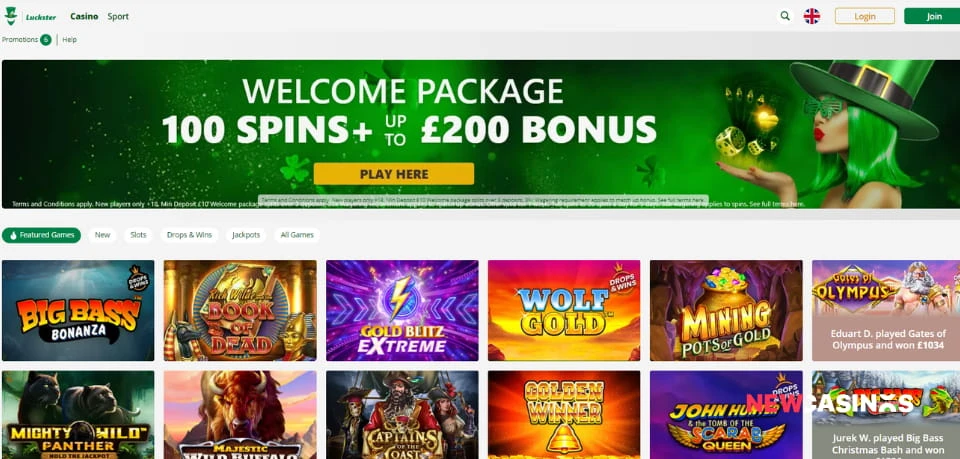 luckster casino home page