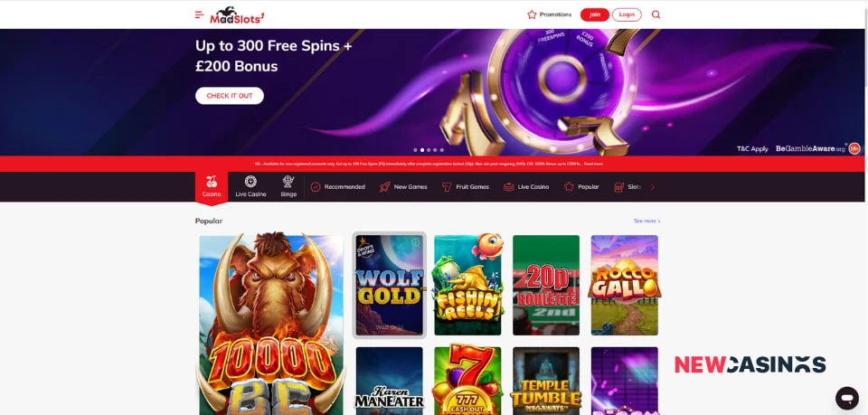 madslots casino homepage