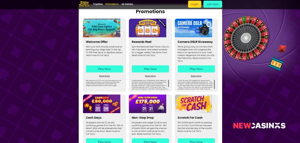 slots royale bonuses