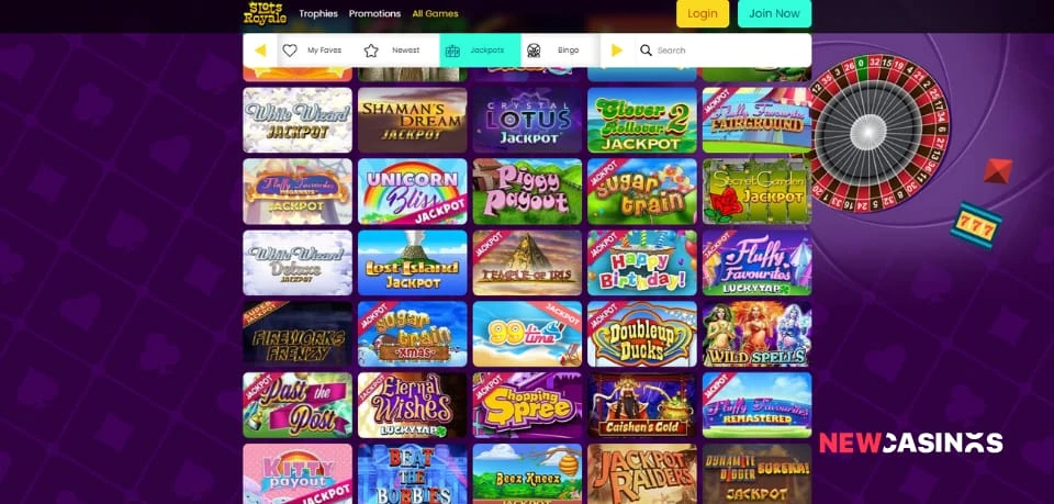 slots royale jackpots