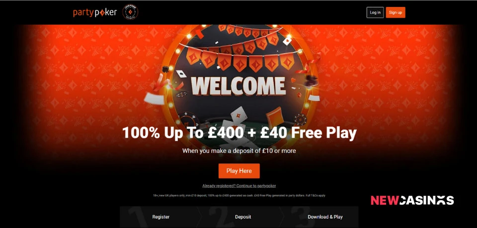 party poker welcome bonus