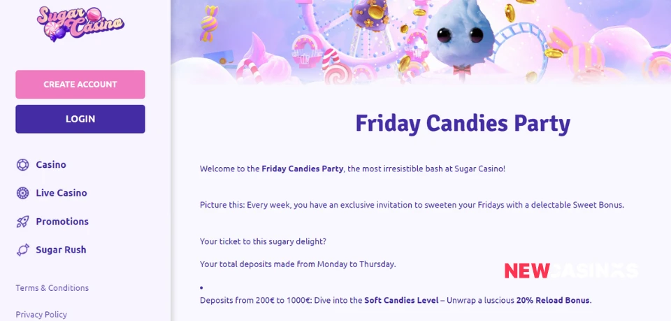 Friday Candies Party Sugar Casino 