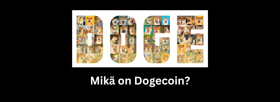 Mikä on Dogecoin? - shiba inu koirien kuvat muodostavat sanan doge