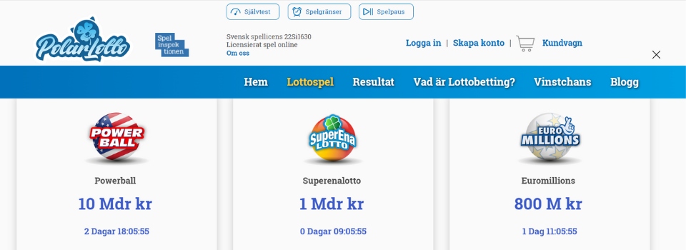 PolarLotto spelutbud