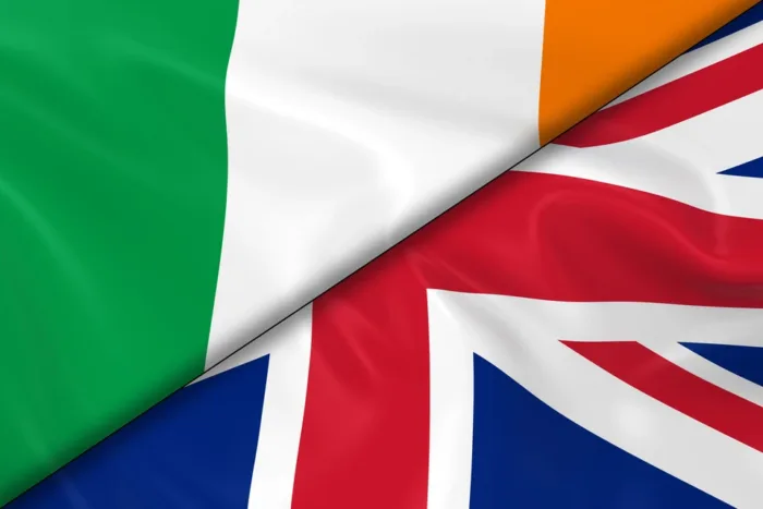 Flags of Ireland and the United Kingdom