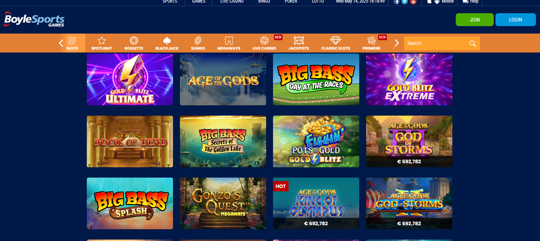 Boylesports games