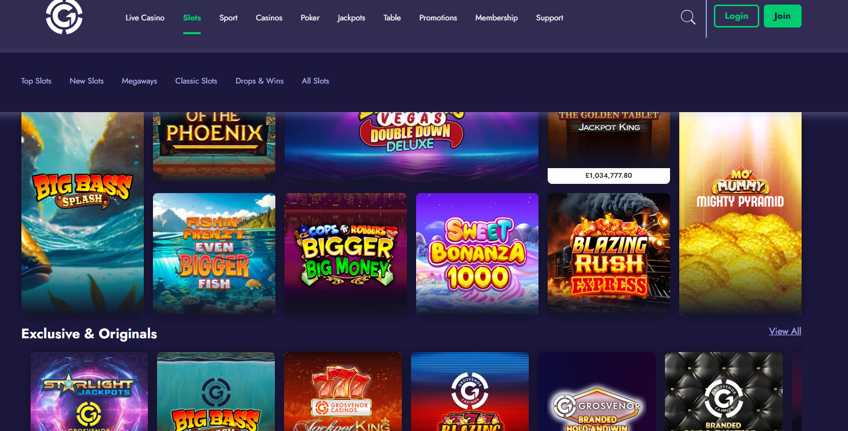 grosvenor slots