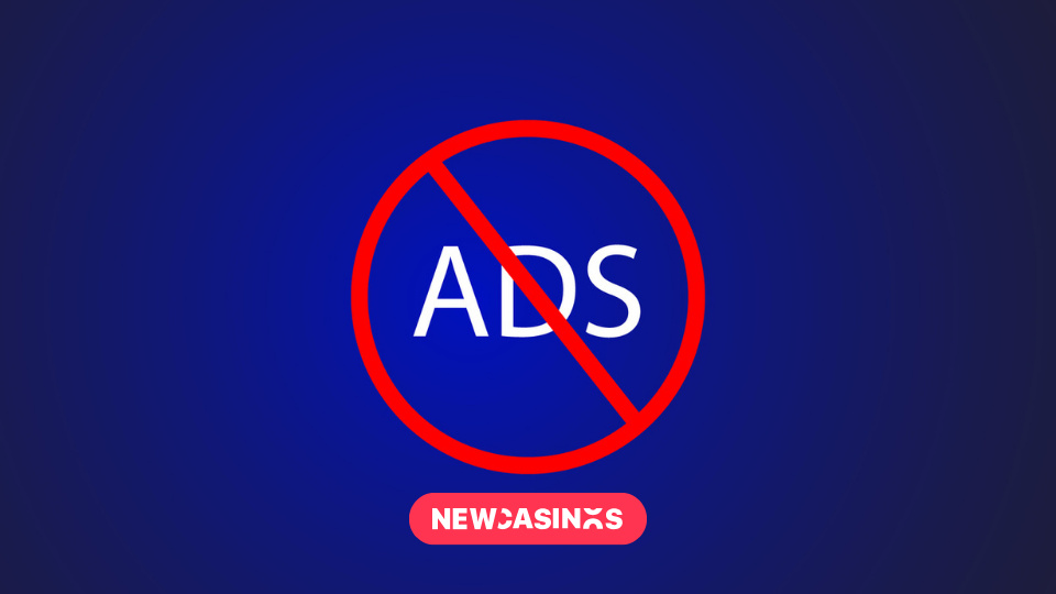 The word 'ADS' with a red crossed sign going through it.