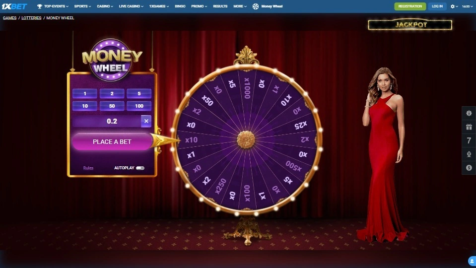 1xbet casino money wheel