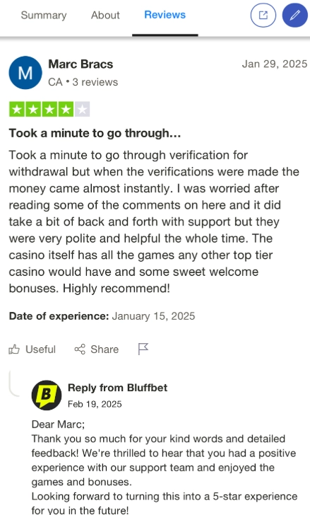 bluffbet trustpilot