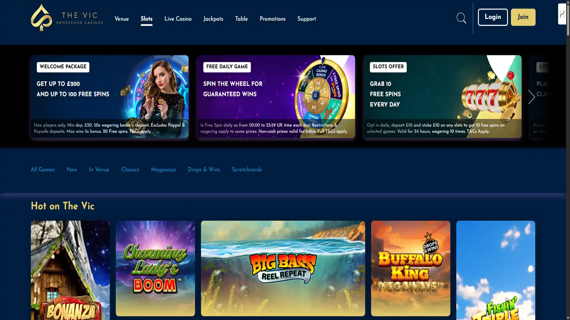 the vic casino games