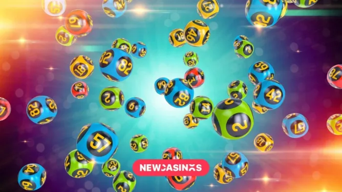 How Keno Fits into Modern Online Casino Platforms Bingo style balls flying around with a blue, teal background. The New Casinos logo in the foreground.