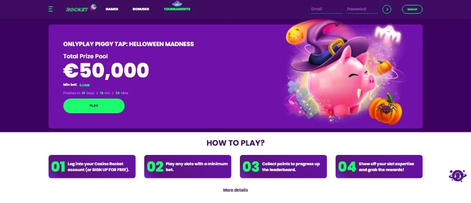 casino rocket halloween promotion