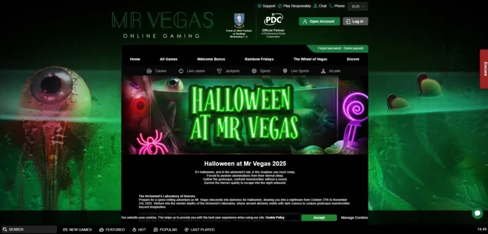 mr vegas halloween promotion