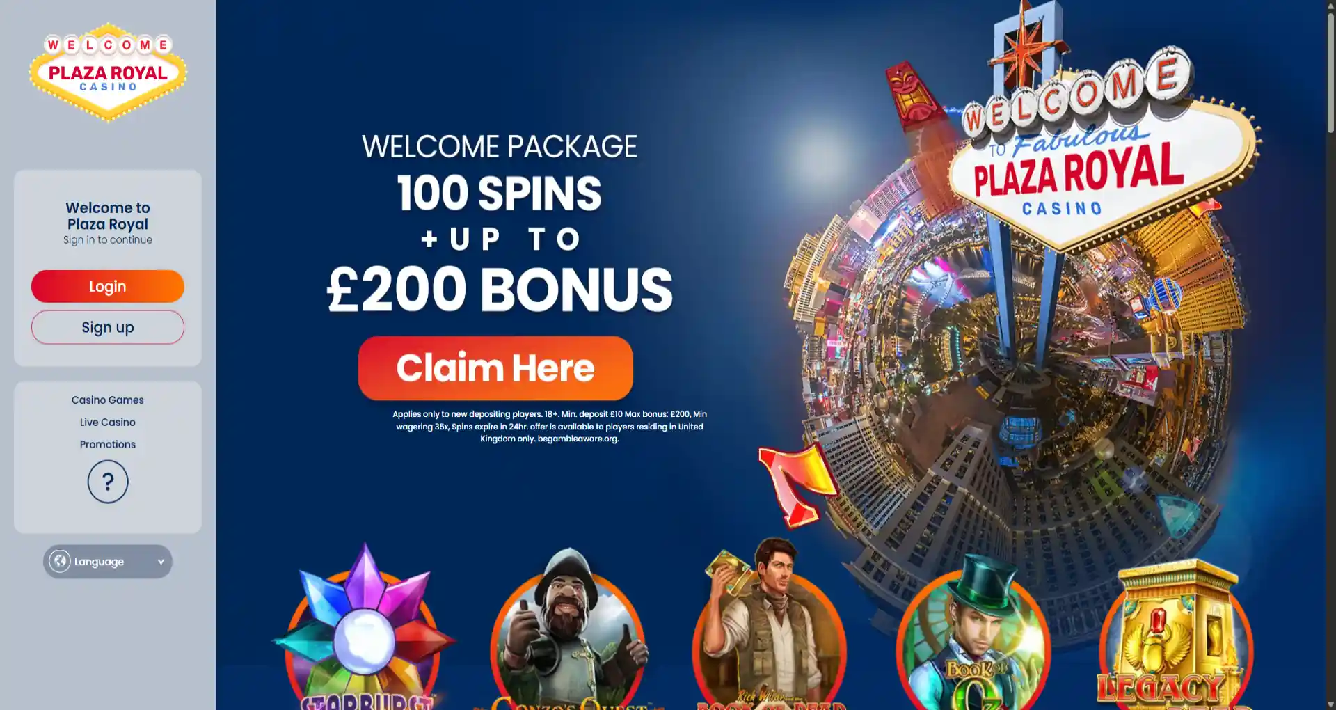plaza royal casino homepage