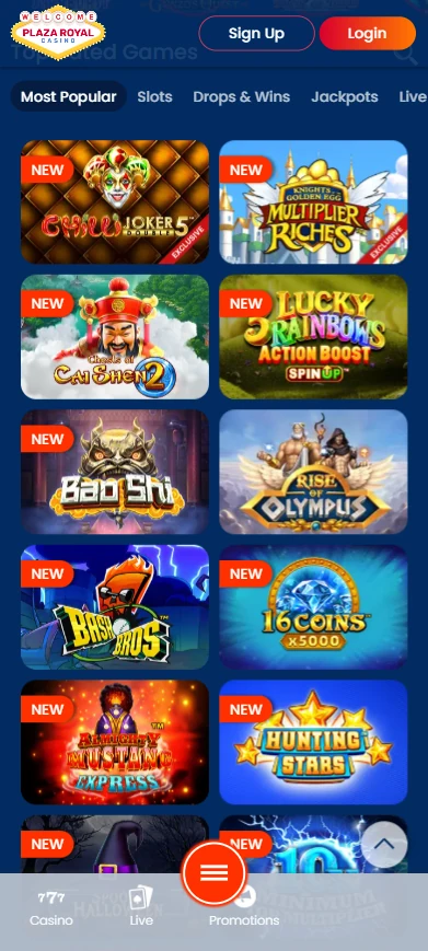 plaza royal casino mobile game