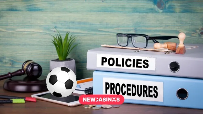 Binders showing Policies and Procedures, with a football and mobile phone. The New Casinos logo in the foreground.