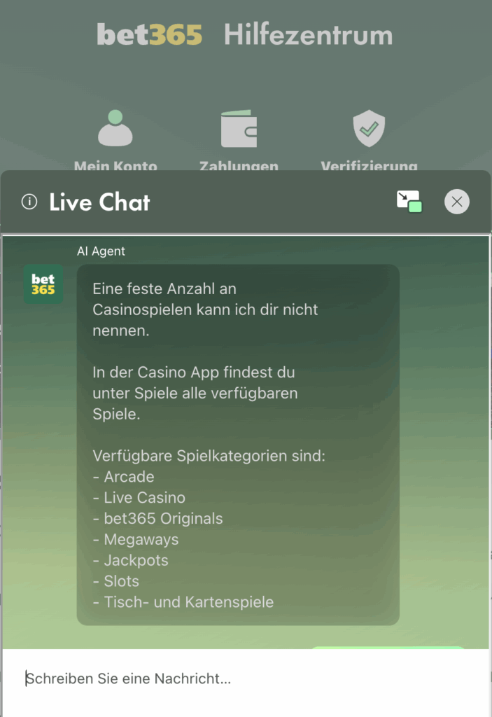 bet365 live chat