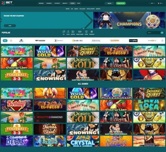 22 bet casino homepage