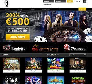 6 Black casino bonus