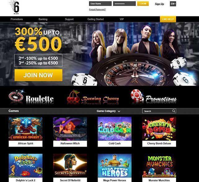 6Black Casino Mobile
