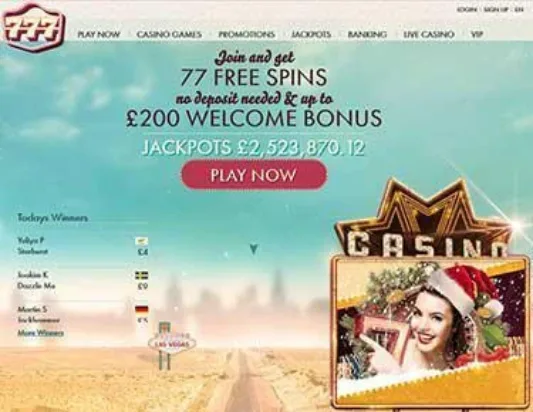 777 Casino offers