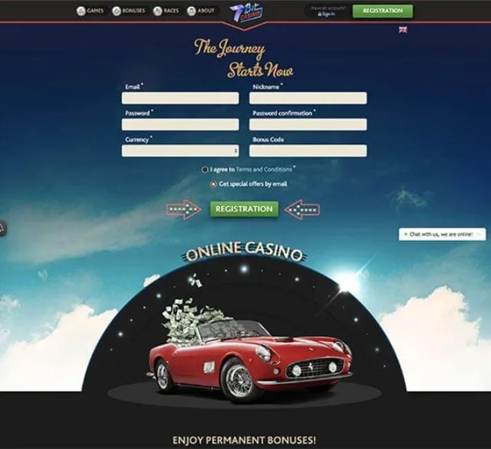 7Bit Casino Homepage