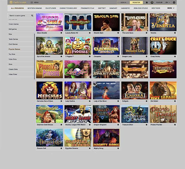 Betcruise Casino Games
