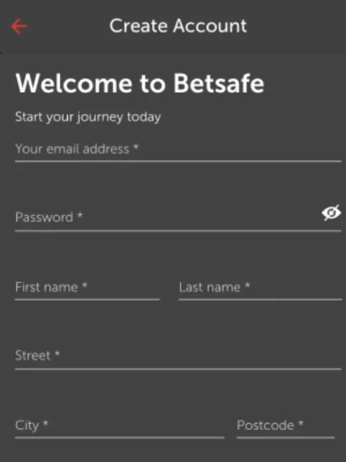 Betsafe casino registration on mobile