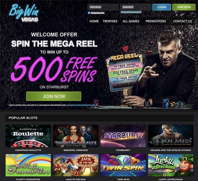 Big Win Vegas Homepage