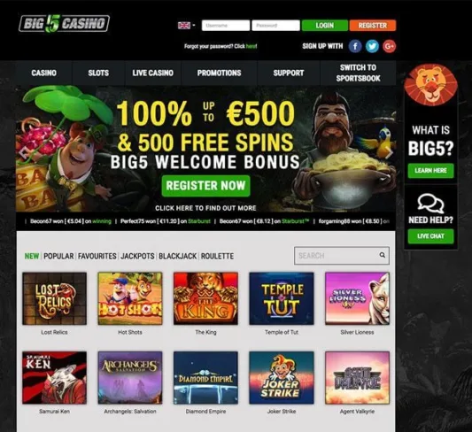 Big5 Casino Home