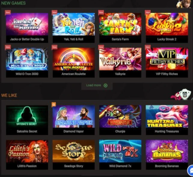 BitStarz Casino Games Screenshot
