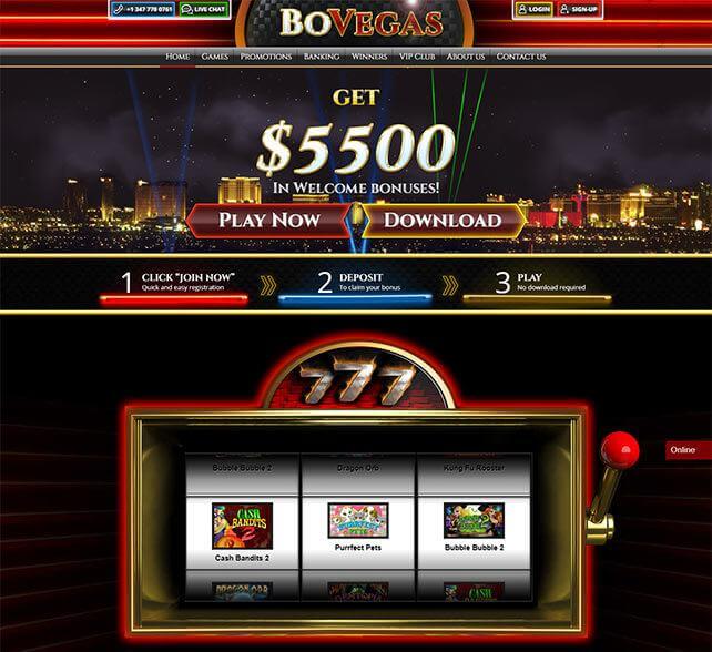 BoVegas Homepage