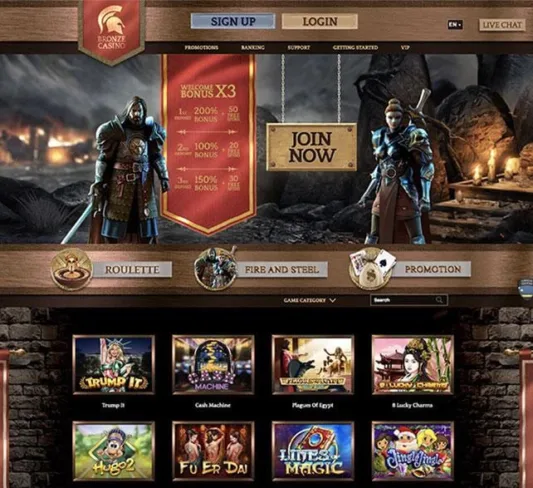 Bronze Casino Homepage