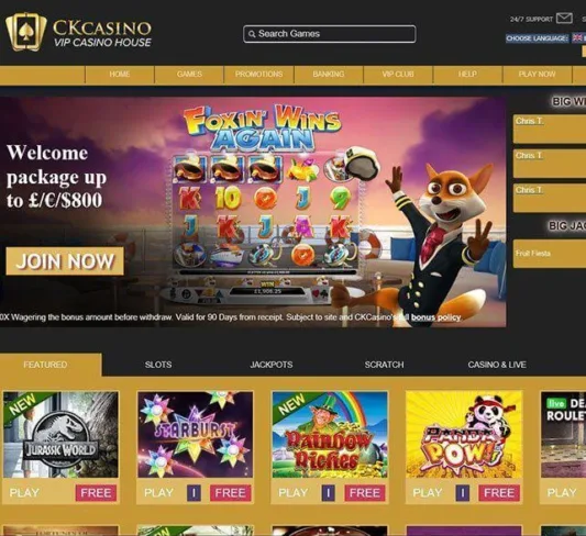 CK Casino Homepage