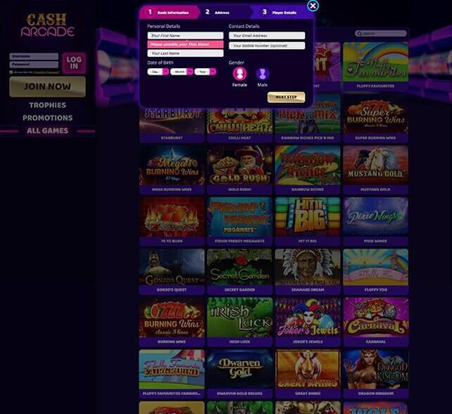 CashArcade Registration