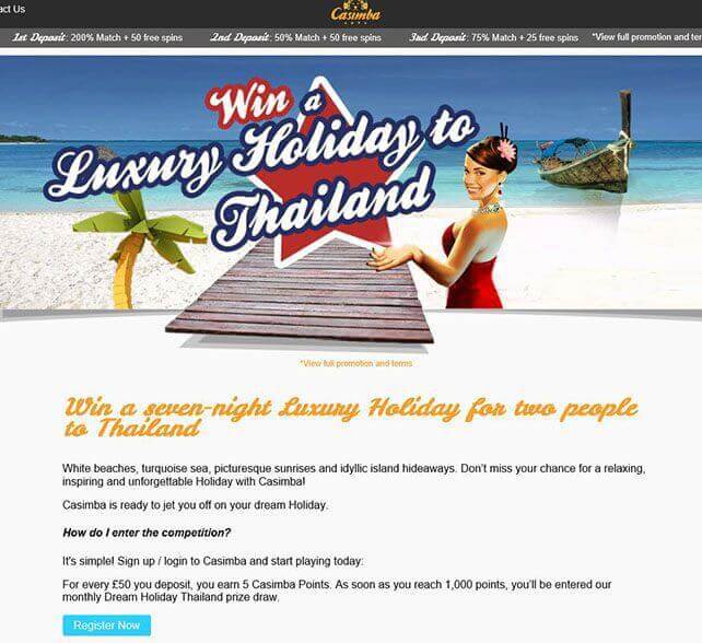 Casimba Casino Homepage