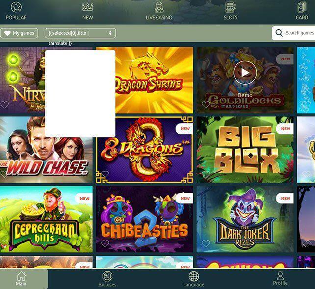 Casinia Casino Games