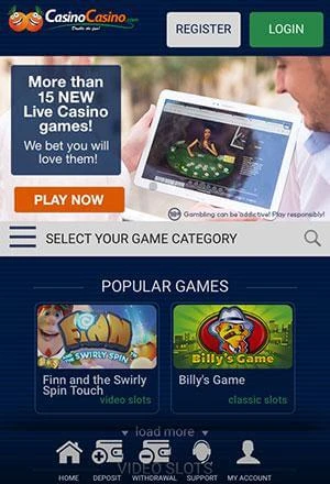 Casino Casino Mobile Screen