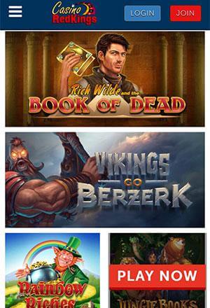 Casino Red Kings Mobile Screen