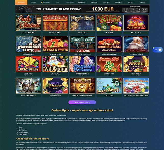 Casino Alpha games